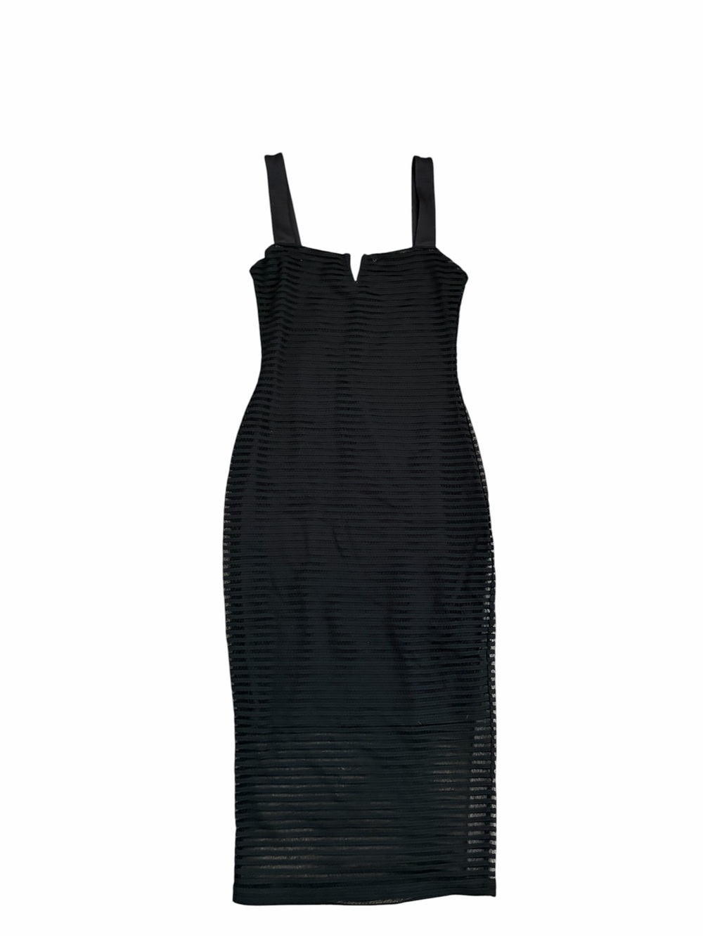 Good American Black Strappy Midi Dress